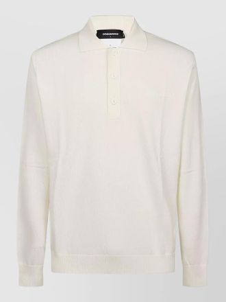 Dsquared2 v neck sweater ribbed cuffs design