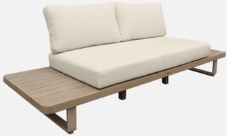 Sweeek Banco De Jard&iacute;n De Madera De Acacia Y Aluminio Para 2 Personas