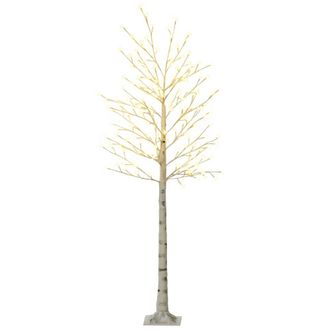 HOMCOM &Aacute;rbol de luces 21.5x21.5x180 cm blanco