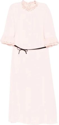 Valentino Garavani Cady Dress - Dames - Maxi kleedjes - Roze - S - Kleedjes