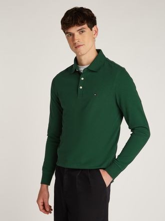 Tommy Hilfiger Langarm-Poloshirt TOMMY HILFIGER 1985 SLIM LS POLO, Herren, Gr. L, gr&uuml;n (ornamental gr&uuml;n), Obermaterial: 96% Baumwolle, 4% Elasthan, Shirts Langarm-Po