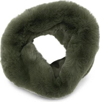 Frankie Shop Accessoires, Dames, Groen, ONE Size, Faux-fur Lus scarf