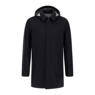 Herno Zwarte Waterdichte Gore-Tex Jas - Heren - Mantel - Zwart - L - Polyester - Jassen