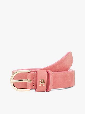 Tommy Hilfiger Essential TH Monogram Plaque Leather Belt