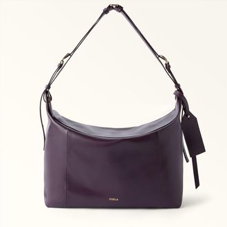 Furla Ginevra Shoulder Bag L Winter Bloom Purple Varrenne Calf Leather Woman