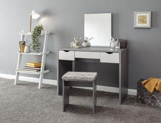 GFW Elizabeth Dressing Table Set in Grey