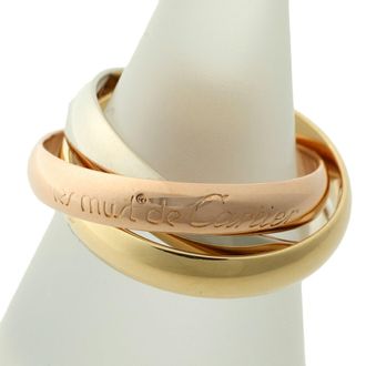 Cartier Pink Gold White Gold Yellow Gold Yellow Gold (18K) Pink Gold (18K) White Gold (18K) Band Ring (Pre-Owned)