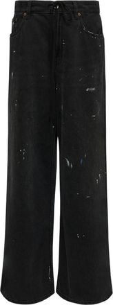 Maison Margiela Black Wide-leg denim cotton jeans