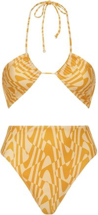 Faithfull The Brand Set bikini con stampa astratta - Giallo