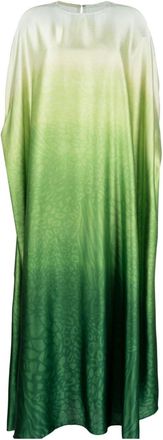Bambah gradient-effect kaftan dress - women - Polyester - One Size - Green