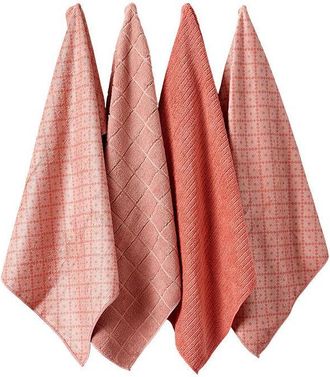 Ladelle 4er-Set Küchentücher Carver Blush 43 x 68 cm