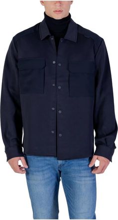 Antony Morato Moderne overhemd met zakken - Heren - Zomerjassen - Blauw - XL - Katoen - Jassen