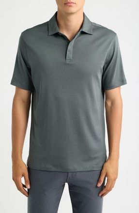 Robert Barakett Georgia Solid Pima Cotton Polo in Urban Green at Nordstrom, Size Xx-Large
