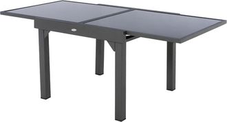 Hesperide Tavolo da giardino allungabile 90 180x90x75 cm - Piazza grigio grafite