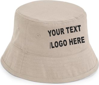 Generic Embroidered Personalised BC90N Organic Cotton Your Text/Logo Bucket hat, Customised Embroidered Bucket hat, Workwear Bucket hat, Casual Wear Bucket ha