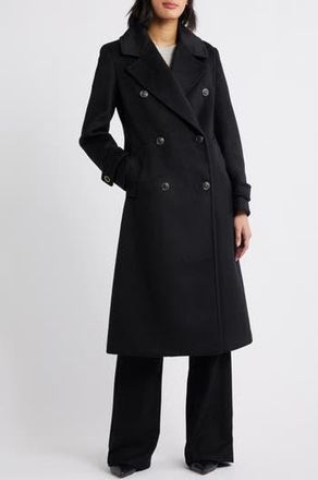 CeCe by Cynthia Steffe Double Breasted Coat in Black at Nordstrom Rack, Size Xx-Large