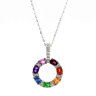 Le Vian Ladies Rainbow Necklaces set in 14K Vanilla Gold