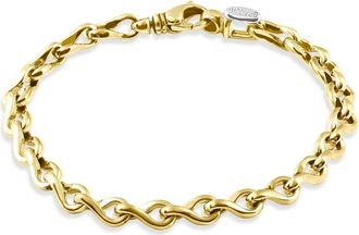 Pompeii3 Mens 14k Gold (28gram) or Platinum (45gram) 7mm Link Bracelet 8.5