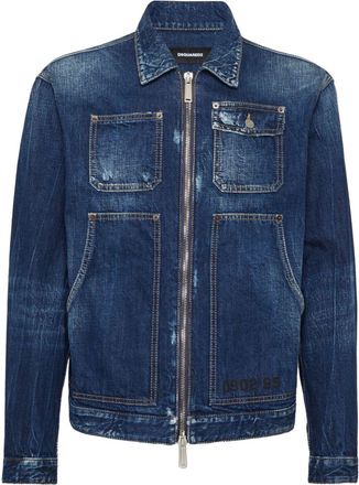 Dsquared2 Giacca denim con zip - Blu