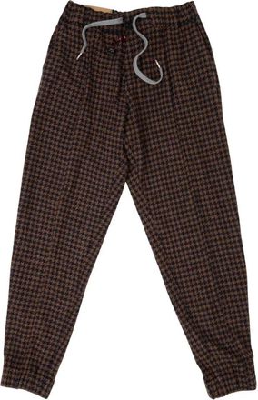 Marco Pescarolo Broeken, Heren, Bruin, S, Wol, Broek