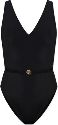 Tory Burch Badmode, Dames, Zwart, L, Nylon, Zwemset met riem