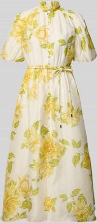 Forever New Cocktailkleid mit Bindeg&uuml;rtel Modell Macey in Hellgelb, Gr&ouml;&szlig;e 32