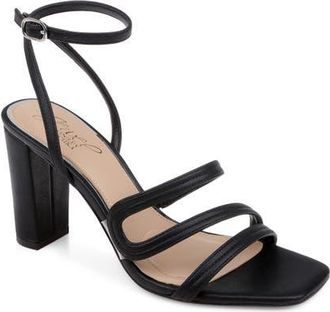 Badgley Mischka Zedina Ankle Strap Sandal in Black Matte at Nordstrom, Size 5.5