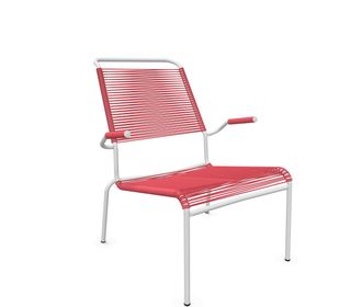 Schaffner Spaghetti-Lounger S&auml;ntis mit Lehne / Hochlehner Feuerverzinkt