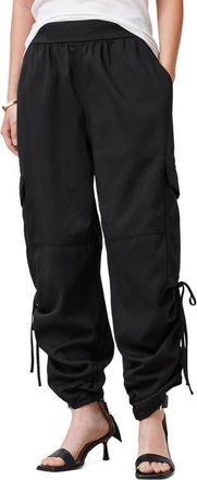 AllSaints Kaye Ruched Cargo Pants in Black at Nordstrom, Size X-Small