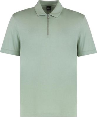 HUGO BOSS Green Half-Zip Polo