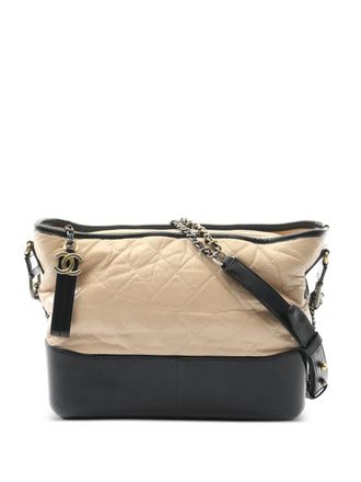 Chanel 2017-2018 large Gabriel De Chanel quilted shoulder bag - women - Fabric/Calf Leather - One Size - Neutrals