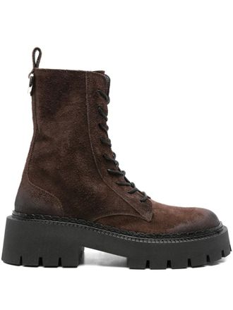 Vic Matié 50mm lace-up platform boots - Brown