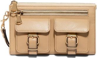 Aimée Saddle Up Leather Wristlet in Camel at Nordstrom