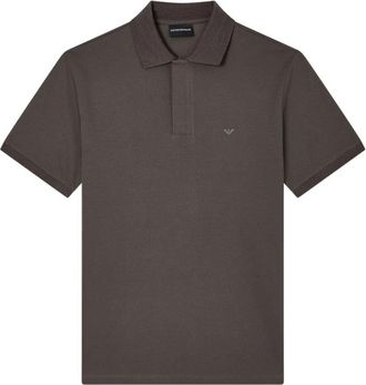 Emporio Armani Travel Essentials Piqu&eacute; Polo Shirt - Heren - Polos - Grijs - S - Katoen - Tops