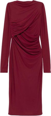 Amazu&igrave;n Burgundy Draped Dress