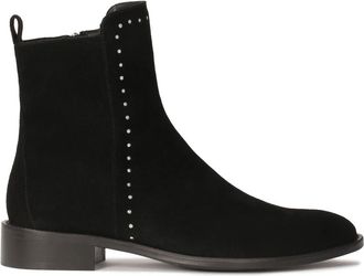 Kazar Su&egrave;de laarzen met platte zool - Dames - Enkellaarsjes - Zwart - 37 EU - Su&egrave;de - Schoenen