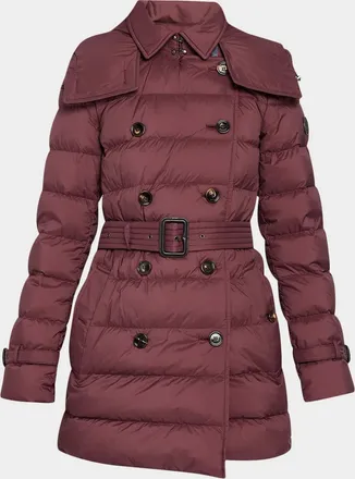 Burberry Audley Mid-Length Nylon Puffer Coat