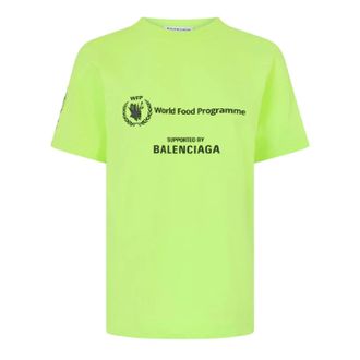 Balenciaga T-shirt voor dames van het Wereldvoedselprogramma (Geel/zwart)
