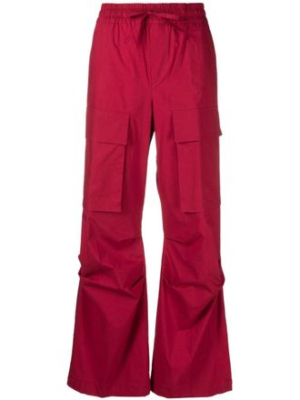 P.A.R.O.S.H. Pantaloni con tasche cargo - Rosso