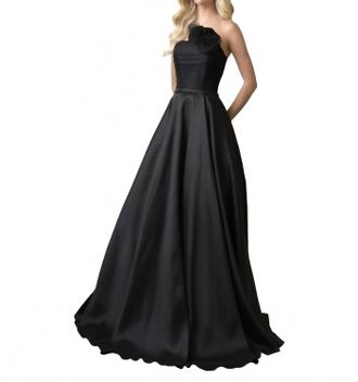 Colors Dress Strapless Evening Dress In Black