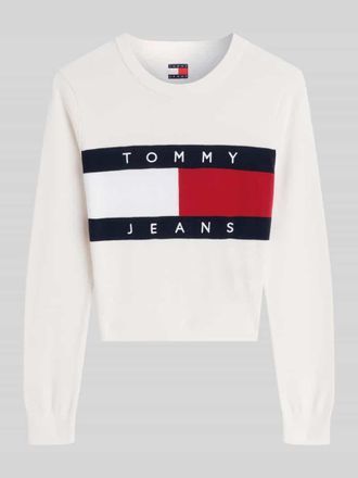 Tommy Jeans Regular Fit Pullover aus reiner Baumwolle in Offwhite, Gr&ouml;&szlig;e XL