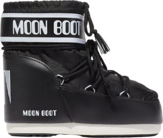 Moon Boot Moon Boot, Winter Boots, female, Black, Size: 6 US Black Icon Low Nylon Boots