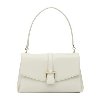 Ferragamo Leather Shoulder Bag with Flap