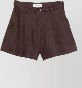 Ermanno Scervino high waist belted shorts metal ring
