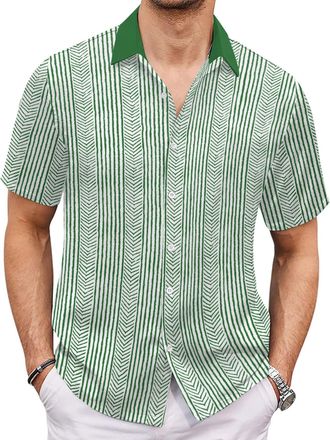 Generic Mens Hawaiian Shirt Short Sleeve Casual Summer Beach Aloha Shirt Floral Button Down Tropical Hawaii Shirts (UK, Alpha, XXL, Regular, Regular, 4)