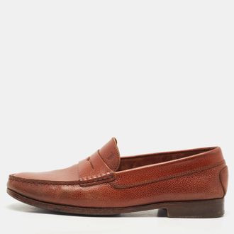 Tod's Tods Brown Leather Penny Slip On Loafers