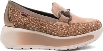 Callaghan 50mm Horsebit leather loafers - women - Leather/Rubber/Leather/Fabric - 37 - Brown