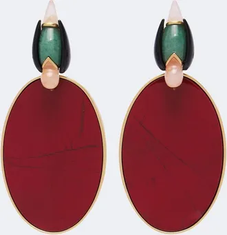 Zimmermann 16kt gold-plated embellished drop earrings