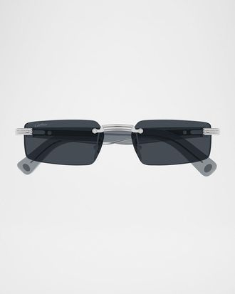 Cartier Men & apos;s CT0537SM Metal Rectangle Sunglasses