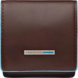 Piquadro Square coin purse - Heren - Portefeuilles - Bruin - ONE Size - Accessoires